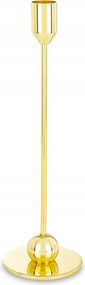 Arany gyertyatartó gömbbel a lábán – magas, karcsú 26 cm 182811 Art pol