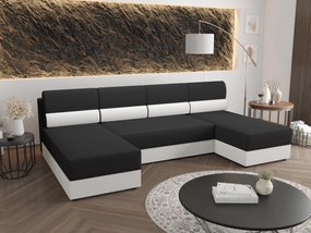 Sarok ülőgarnitúra U Radiant U1 (fekete + fehér). 1057503