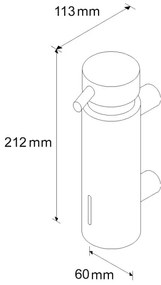 Falra szerelhető folyékony szappanadagoló, 300 ml, króm