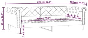 fekete műbőr kanapéágy 90 x 200 cm