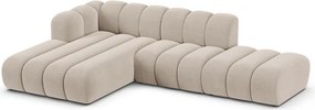 Bézs sarokkanapé (bal oldali) Lupine – Micadoni Home