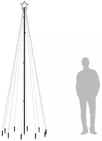 színes fényű karácsonyfa tüskével 310 LED-del 300 cm