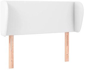 fehér műbőr szárnyas fejtámla 103x23x78/88 cm