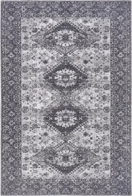 Szőnyeg, konyhai futószőnyeg 75x150cm, csúszásmentes szürke hagyományos mintával