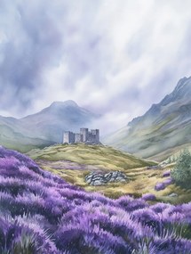 Vászonkép Canvas Tájkép Skócia Highland Hegyek Kastély Hanga 60x80