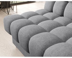 Szürke zsenília kinyitható-tárolóhelyes kanapé 197 cm Clareta – ELTAP