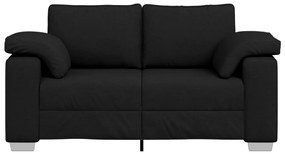 Kétfős kanapé - Fekete - 120 cm - Szövet