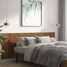 füstös barna tölgyszínű szerelt fali fejtámla 240 x 1,5 x 80 cm