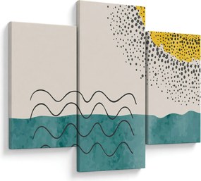 Kép - Absztrakt festmény a strandról N⁰1 (90x60 cm)