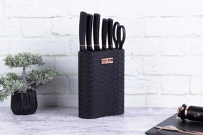 Berlinger Haus rozsdamentes acél 7 részes késkészlet állvánnyal Black Rose Collection