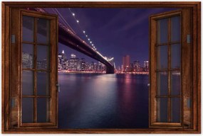 Poszterek 60x40 Híd az éjszakában Usa New York