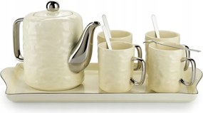 Kávés szett Selena Cream 10 db-os 4 személyes Glam ezüst