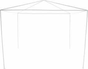 Kerti partisátor, fehér, 3x3 m, TEKNO TYP 1