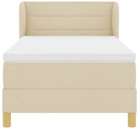 Boxspring Ágy Matraccal - Krém - 80x200 cm - Szövet