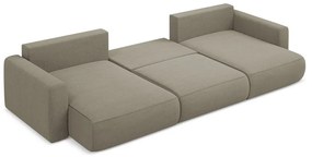 Világosbarna kinyitható-tárolóhelyes (U alakú) sarokkanapé Kapua – Makamii