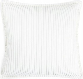 Párnahuzat Samt velúr kordbársony szerkezet fehér 45x45 cm Homla