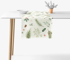 Goldea karácsonyi teflonbevonatú asztali futó - téli ágacskák 20x120 cm