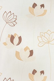 Barna modern virág mintás tapéta (10117-02)
