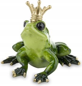 Béka figura béka arany koronával szerencsére Királylány vicces figura