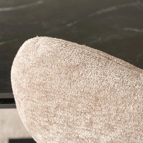 Forgószék bézs színben, bouclé kárpittal ALVARO