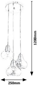 Rabalux 7977 - Csillár zsinóron JEZABEL 3xE27/60W/230V