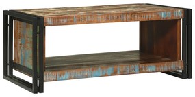 Dohányzóasztal 90x50x38 cm Tömör Fa Újrahasznosított