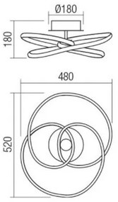 Redo 01-2189 - LED Dimmelhető mennyezeti lámpa SINTRA LED/40W/230V