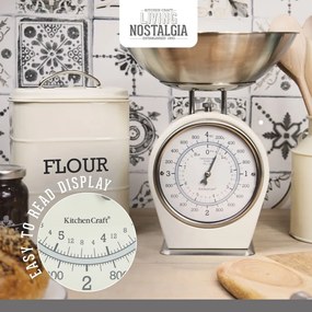Living Nostalgia krémszínű konyhai mérleg, max. 4 kg - Kitchen Craft