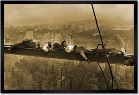 Poszterek keretben 60x40 Munkások a gerendán