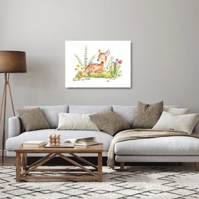 Üveg kép - Kis őzike (70x50 cm)