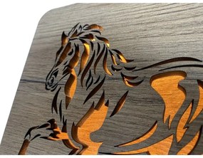 Li-Go 4070/DUB2 - LED asztali dekoráció LED/12W/230V 19x19 cm tölgy/ló