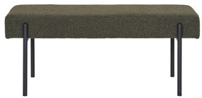 Swindon pad, buklé, sötétzöld, fekete lábakkal 100x36x42,5 cm