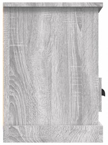 szürke sonoma színű szerelt fa TV-szekrény 100x35x50 cm