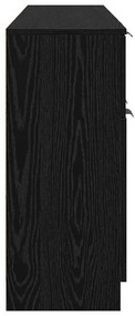 Széf fiókkal 3 pcs Musta tammi 60 x 30 x 70 cm Faanyag