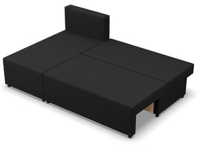 Nobu sarokkanapé, fonott, univerzális oldal, fekete