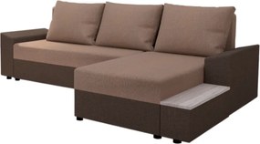 Univerzális ülőgarnitúra, barna/világosbarna, FERGUS ROH