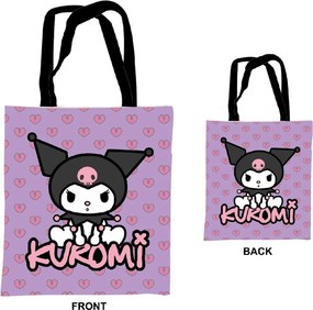 Hello Kitty Kuromi vászontáska, bevásárlótáska 44 cm