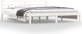 vidaXL fehér tömör fenyőfa ágykeret 180 x 200 cm (Super King)