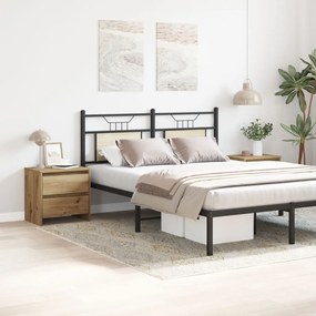 Éjjeli asztal 2 db Kézműves tölgy 45x34x44,5 cm Műanyag