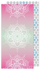 Towee MANDALA pink gyorsan száradó törölköző, 80 x 160 cm