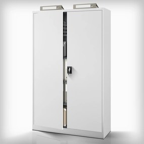 Fém iratszekrény JAN II, 1150 x 185 x 400 mm, szürke