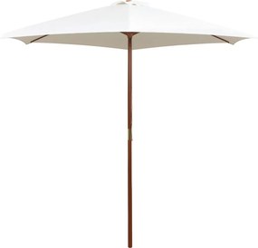 vidaXL krémszínű napernyő fa rúddal 270 x 270 cm
