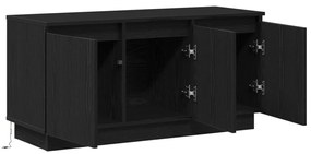 TV szekrény Fekete 100x38x49 cm Mérnöki fa