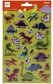 Matrica, fémes hatású, APLI Kids Stickers, dínó (LCA18048)