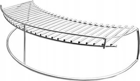 Grillrács Rozsdamentes Acél Második Szint Szén Grillekhez 45 CM