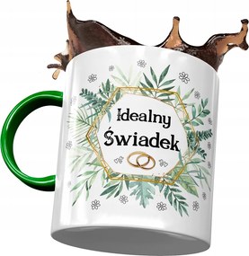 Zöld Bögre Vőfély Tanú Ajándék Nyomtatott Fotóval