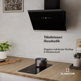 Klarstein Hito üvegkerámia főzőlap | 2 főzőzóna | 3000 W | 9 teljesítményfokozat | 30 cm