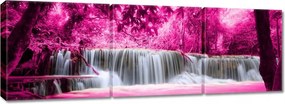 Vászonkép 90x30 Rózsaszín vízesés