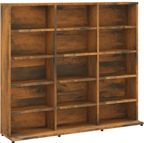 vidaXL füstös tölgy színű szerelt fa CD-szekrény 100 x 23 x 89,5 cm