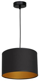 Luminex Csillár zsinóron ARDEN 1xE27/60W/230V á. 25 cm fekete/arany 3491